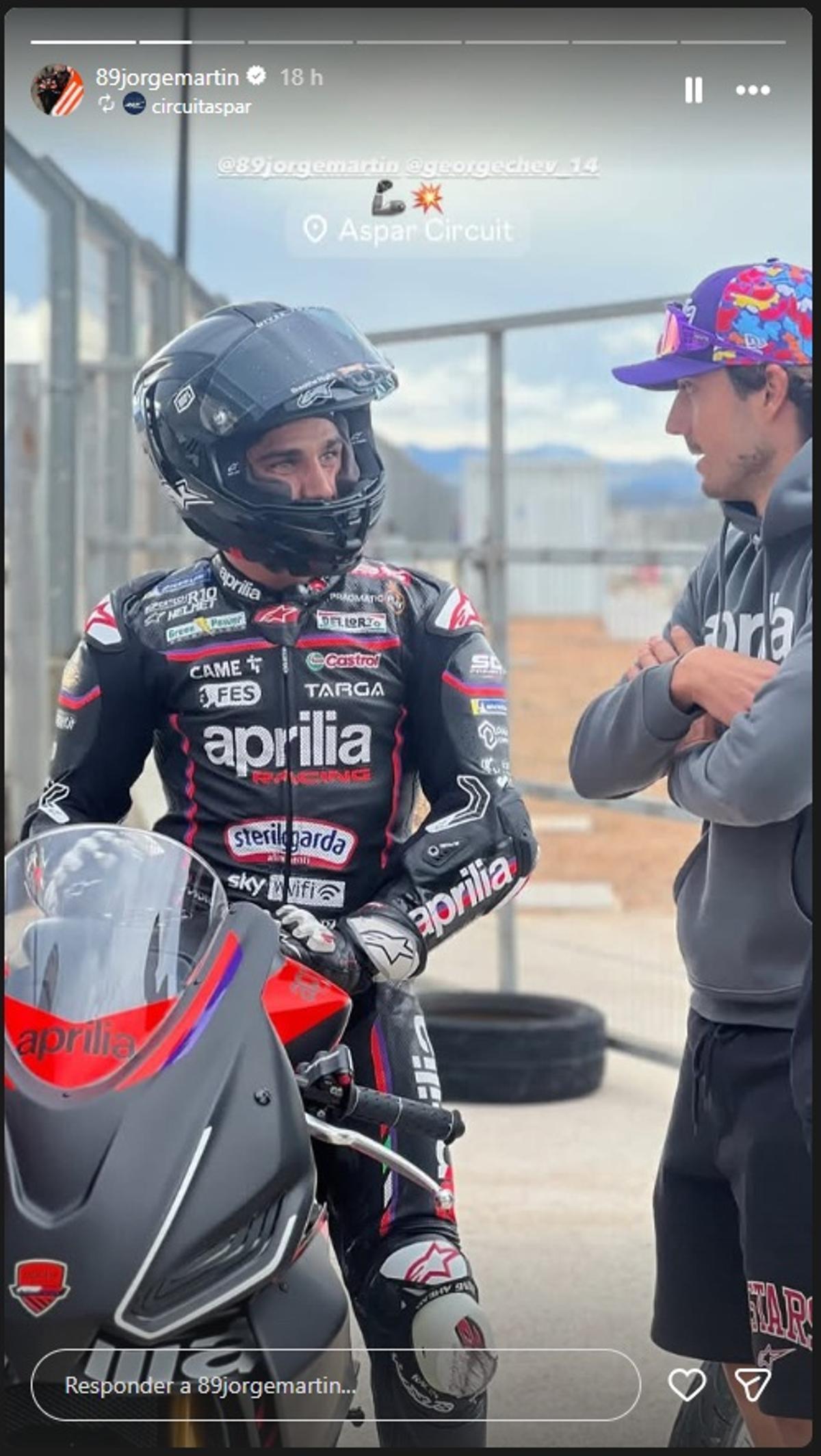 Jorge Martín, en el Circuit Aspar