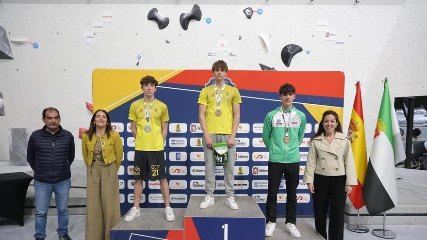Galería | Podio primera jornada de la Copa de España de Escalada en Cáceres
