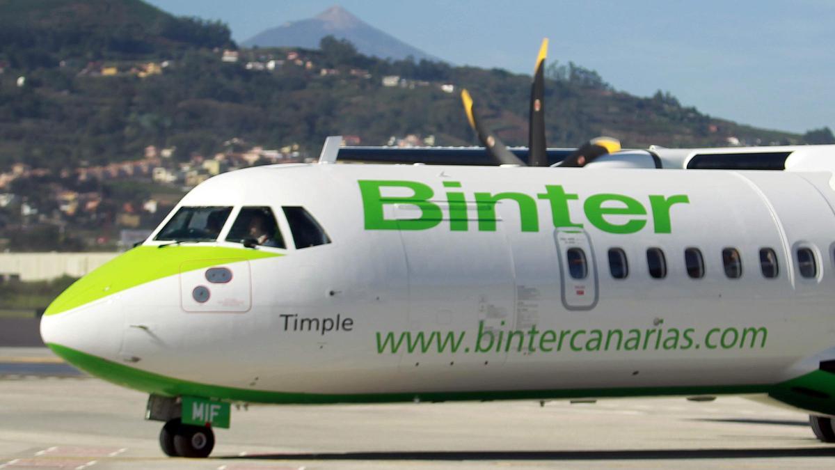 Un avión de la compañía Binter, en una imagen de archivo.