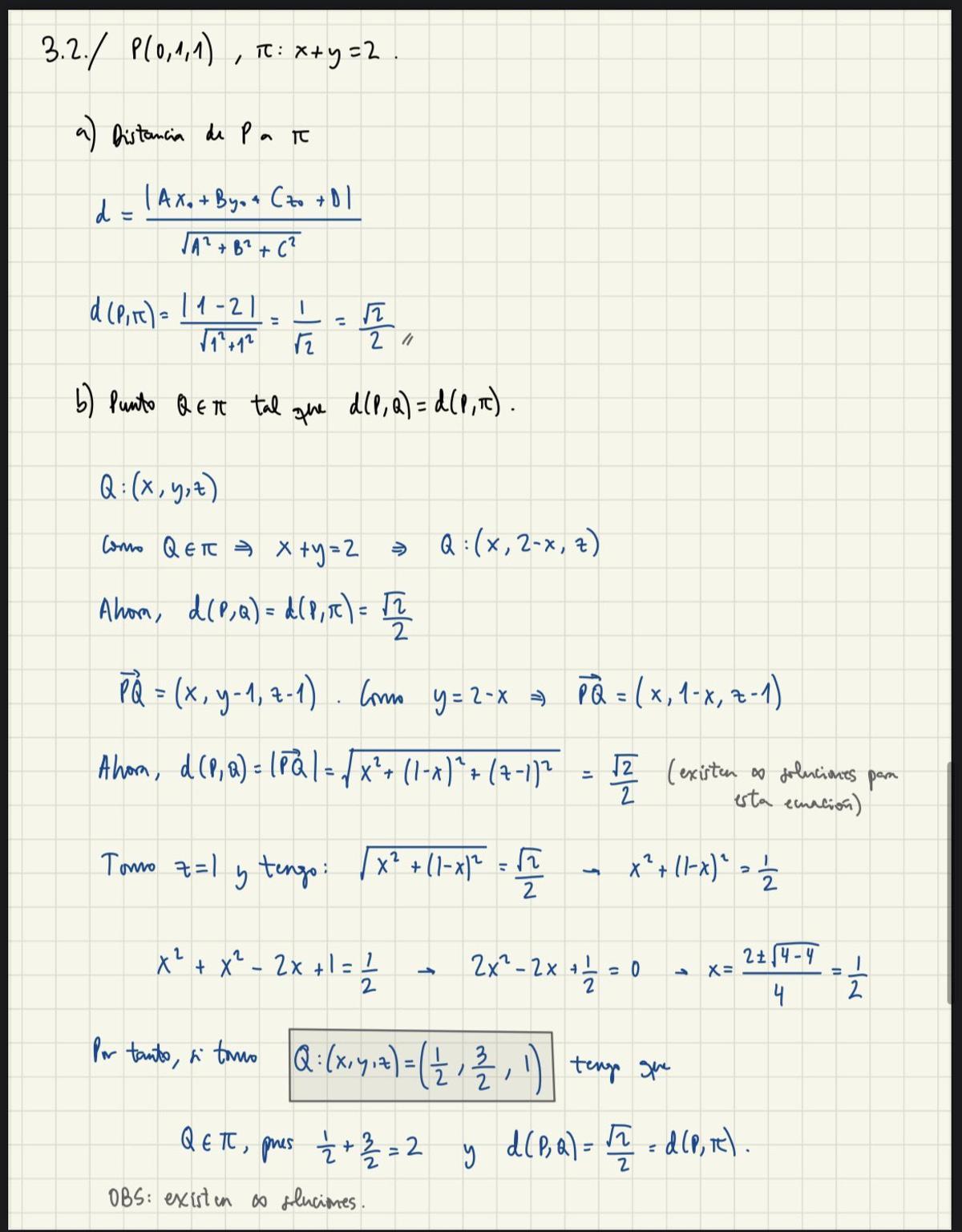 Ejercicio resuelto de la PAU de Matemáticas II en Madrid