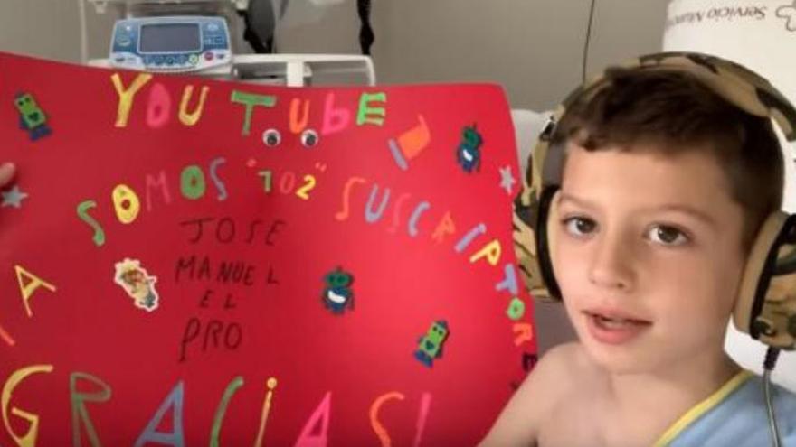 José Manuel, el niño con leucemia que sueña con ser youtuber