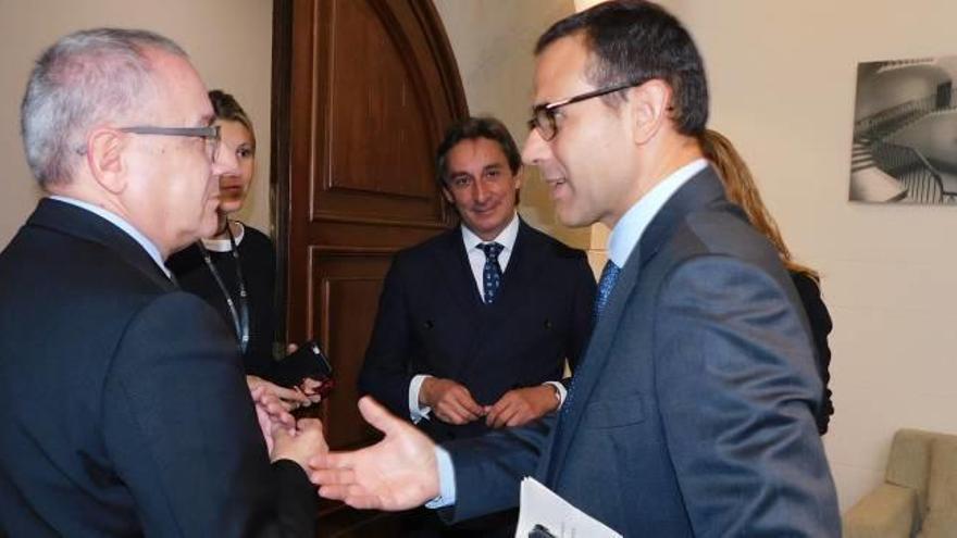 En primer terme, Manel Valls i Jaume Masana