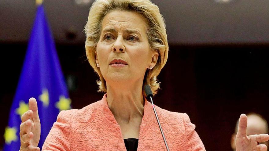 Von der Leyen, durant el discurs al Parlament Europeu.