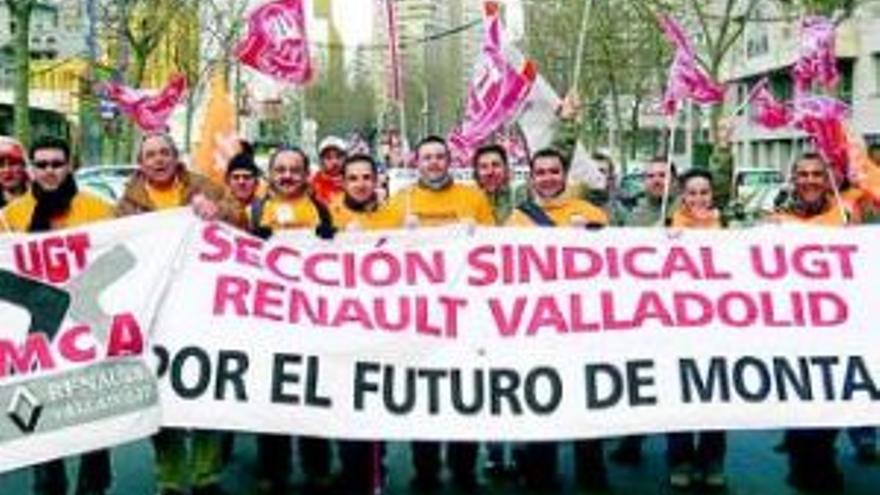 Protesta ante la factoria de renault