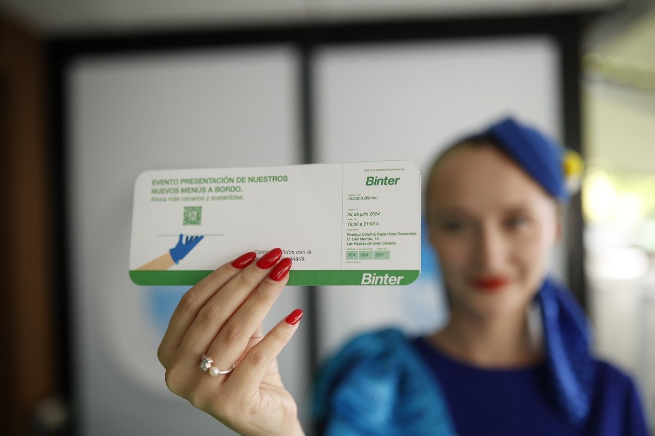 FOTOS | Binter presenta sus menús gourmet ‘Más canarios y sostenibles’