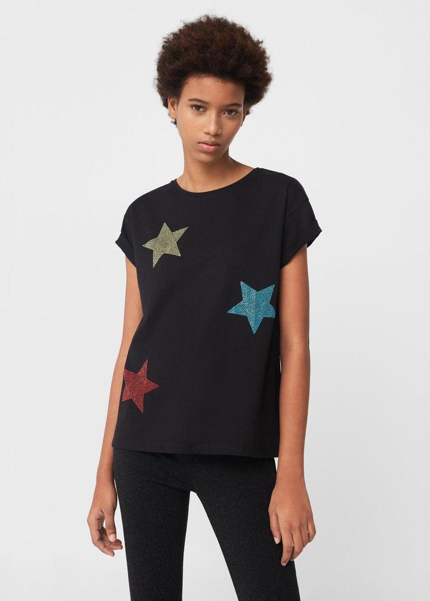 Las estrellas son las reinas del estampado: camiseta de Mango