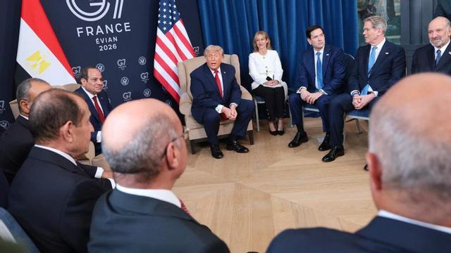 El president Donald Trump, durant la cimera del G7 a Évian. | ANNA MONEYMAKER / AFP