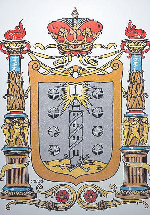 Escudo municipal, siglo XIX. Biblioteca de Estudos Locais.