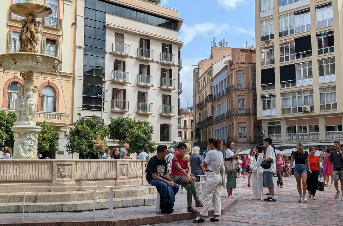 Una imagen de la plaza de la Constitución de Málaga.