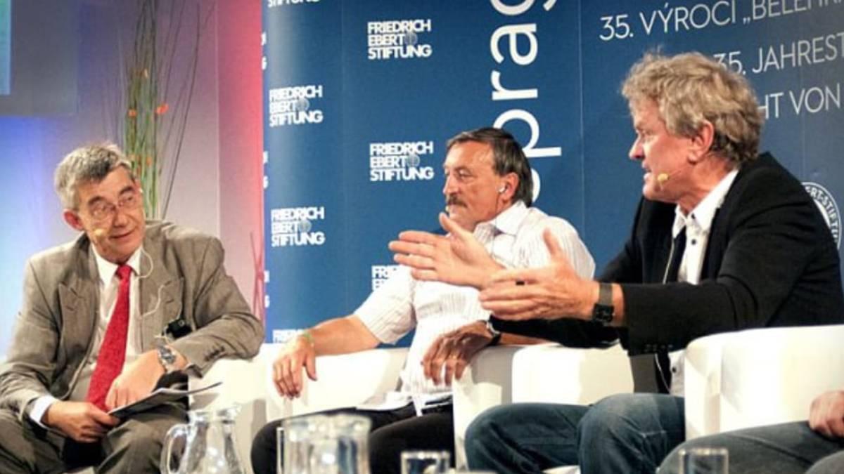Panenka y Maier, en un encuentro años después del famoso penalti