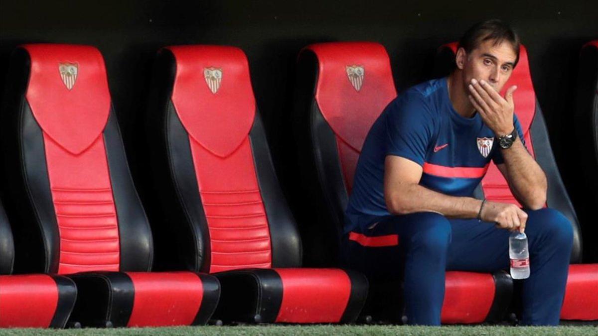 Julen Lopetegui no podrá sentarse el domingo en el banquillo del Camp Nou