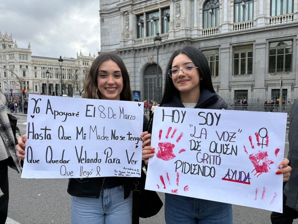 Pancarta en el 8M en Madrid.