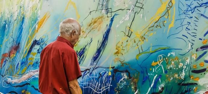 Las Palmas de Gran Canaria. El pintor Félix Juan Bordes en su estudio.  | 25/09/2019 | Fotógrafo: José Carlos Guerra