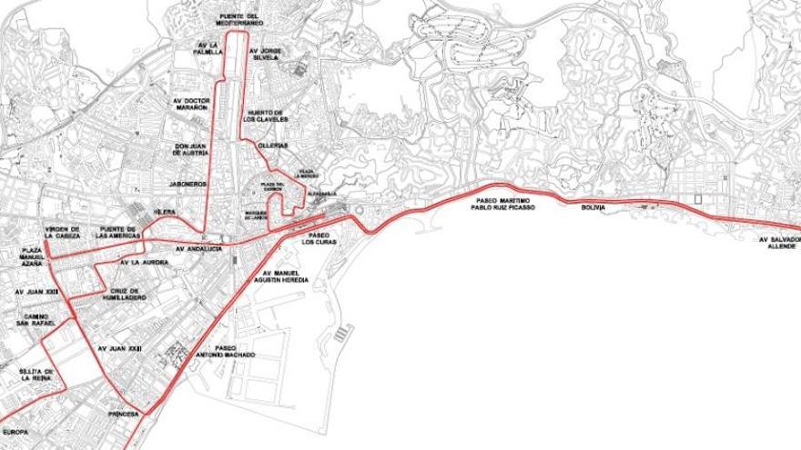 Cortes de tráfico desde las 17 horas de hoy con motivo de la VI Maratón Cabberty Málaga