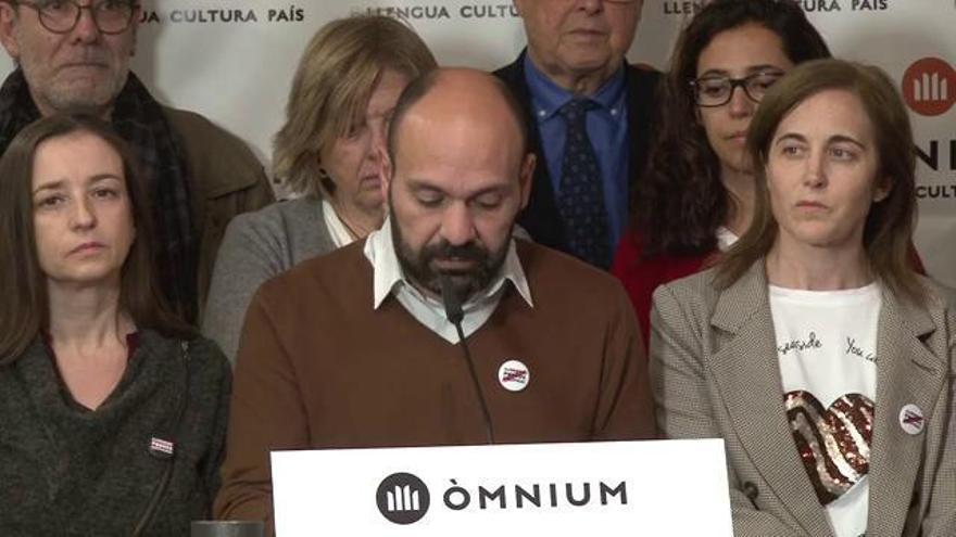 Òmnium reclama l'alliberament dels presos de l'1-O després de l'informe d'Amnistia Internacional