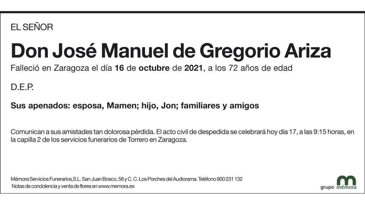 José Manuel de Gregorio Ariza