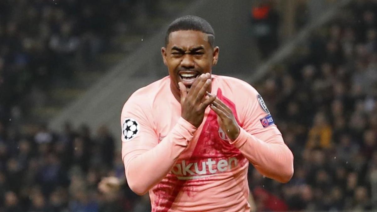 Malcom tras anotar el gol ante el Inter.