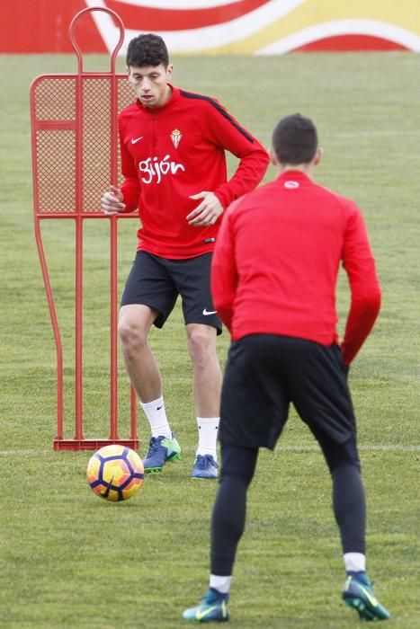 Entrenamiento del Sporting.