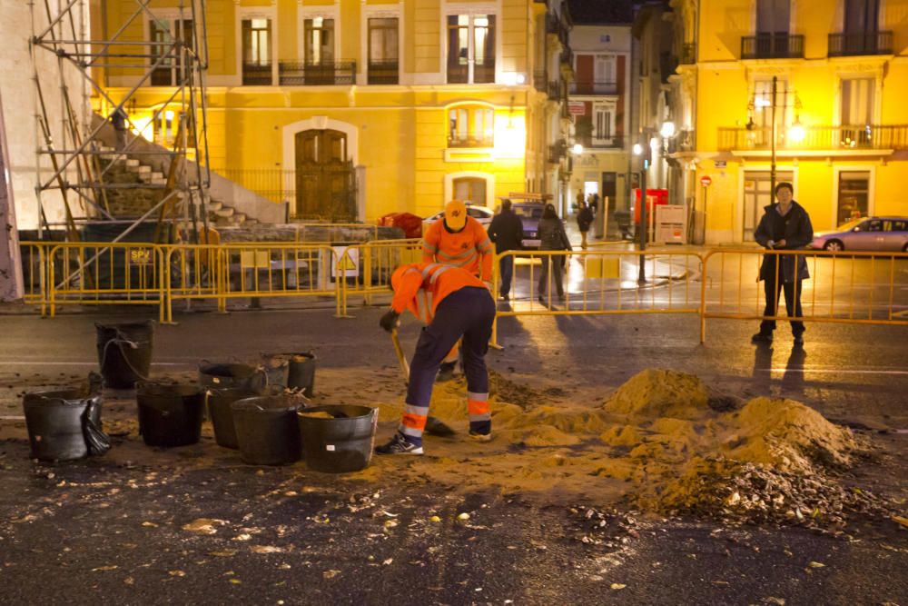 Celebración Fallas-Unesco en las Torres de Serranos