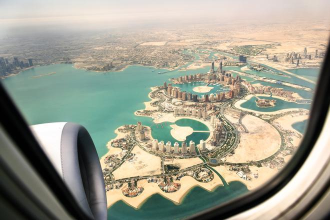 Doha desde el avión.