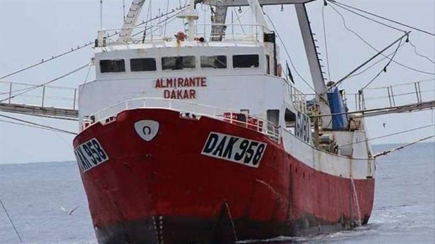 El &quot;Almirante Dakar&quot;, donde era patrón el fallecido.