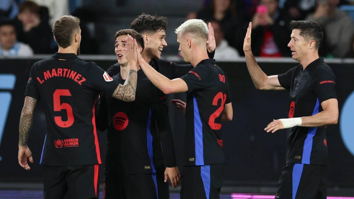 Dani Olmo y Gavi, en un partido de esta temporada