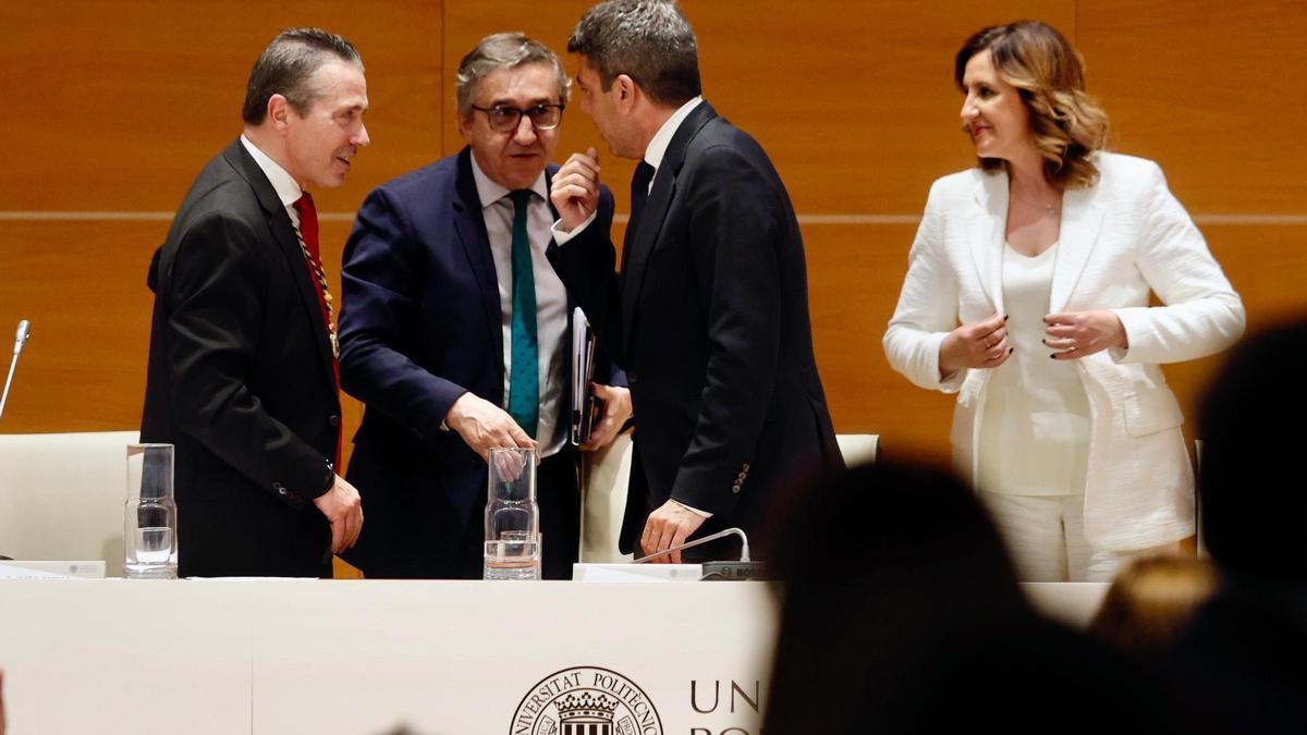 Notoria la buena sintonía entre Carlos Mazón y José Capilla, el nuevo rector de la UPV