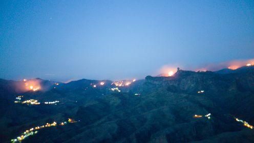 Incendio originado en Tejeda