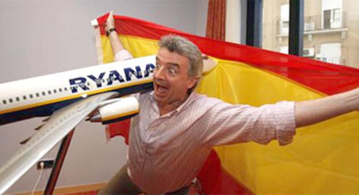 El president de Ryanair, Michael O’Leary, en la roda de premsa que ha fet aquest matí a Madrid. El president de Ryanair, Michael O’Leary, en la roda de premsa que ha fet aquest matí a Madrid.
