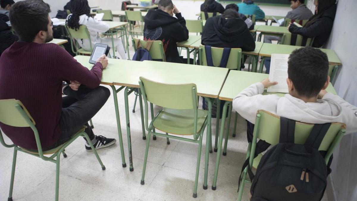 Alumnos en un colegio de Mallorca
