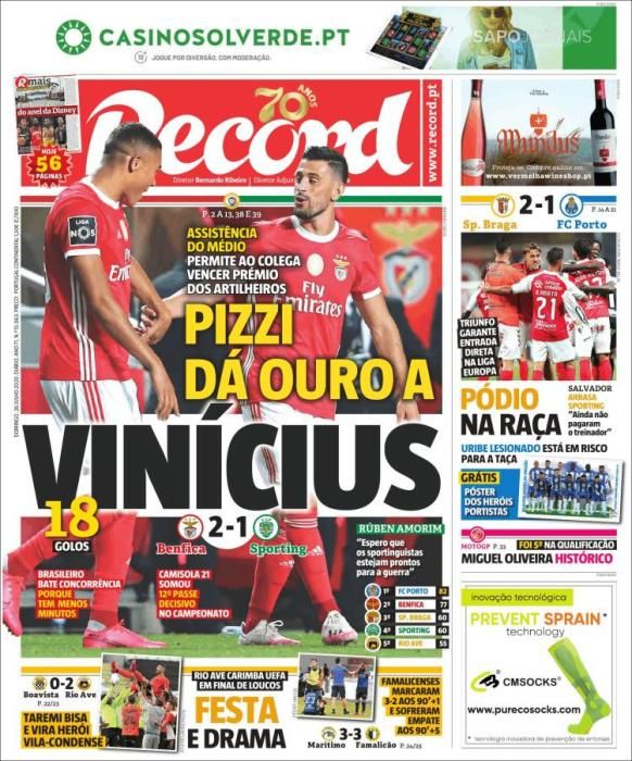 Portada RECORD domingo 26 julio 2020