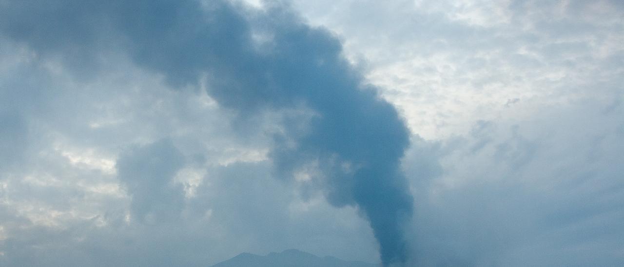 Desgasificación en una boca eruptiva del volcán de La Palma