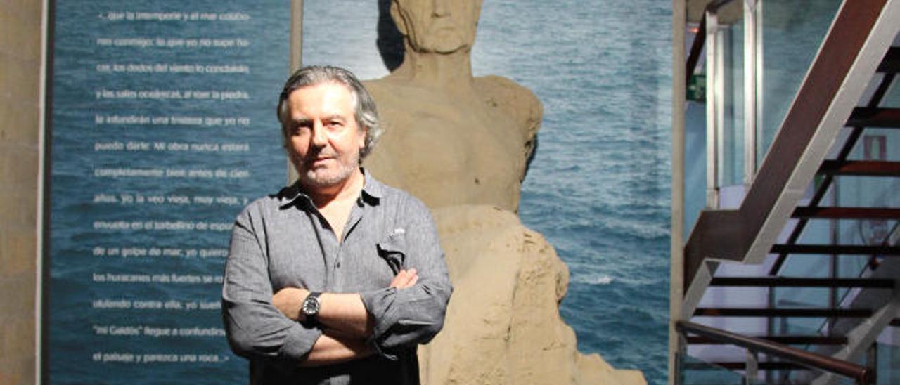 El escritor Felipe Benítez Reyes, la semana pasada, en la Casa Museo Pérez Galdós.