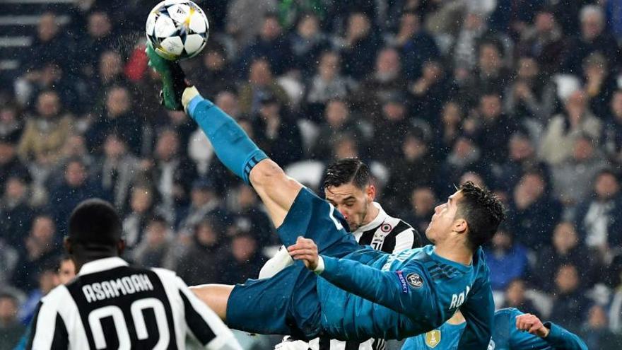 Cristiano marcó de chilena este martes a la Juventus