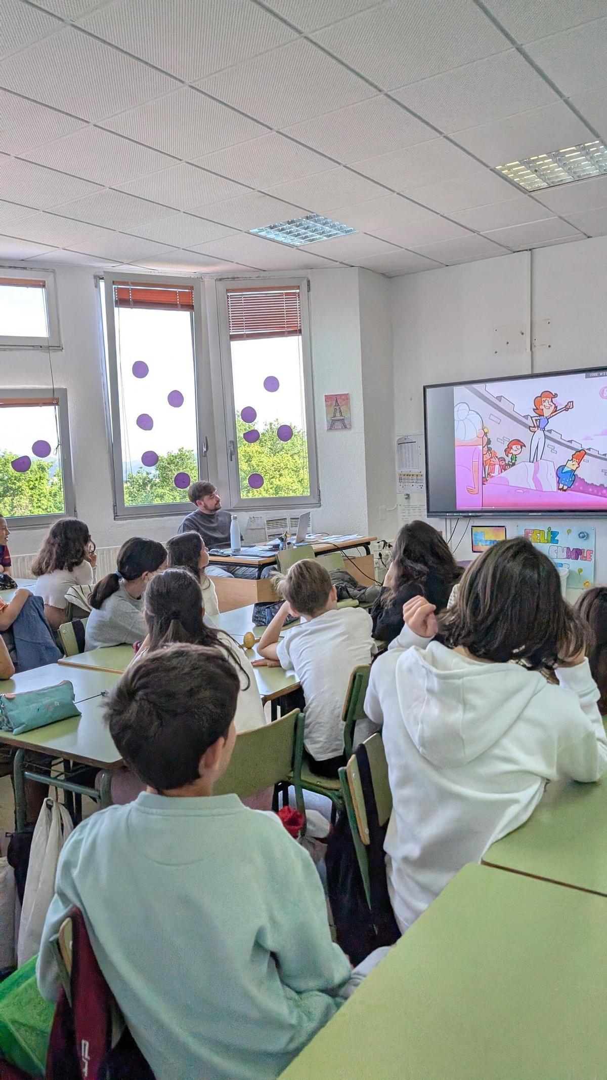 Un momento del monográfico celebrado en el CEIP San Martiño.