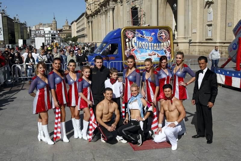 Presentación del Circo Italiano en la Plaza del PIlar