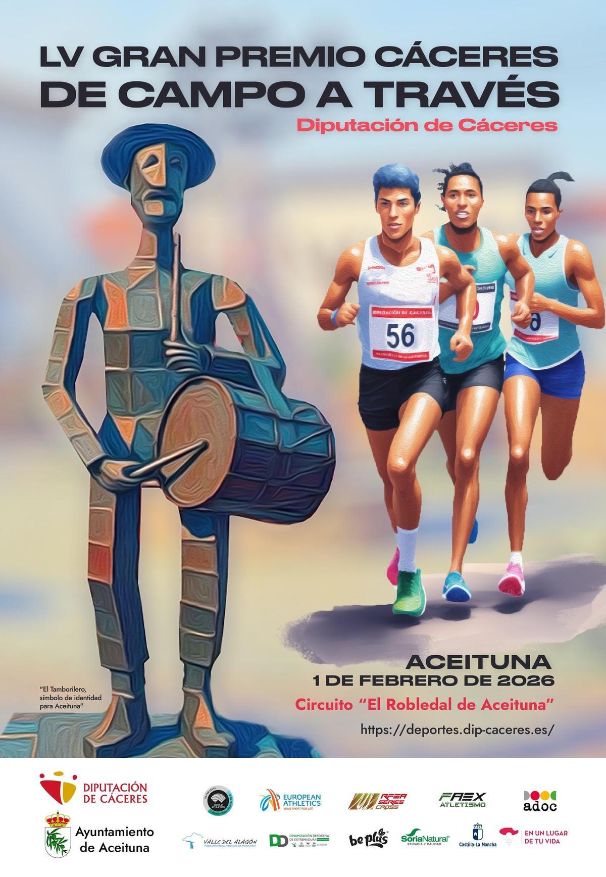 Cartel de la 55 edición del Gran Premio Cáceres de Campo a Través.