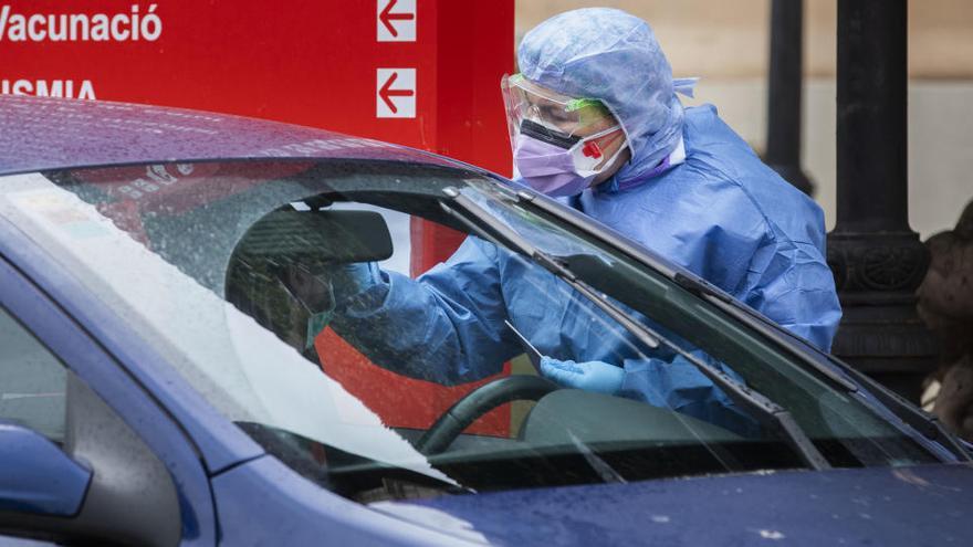 Un test de coronavirus en Valencia.