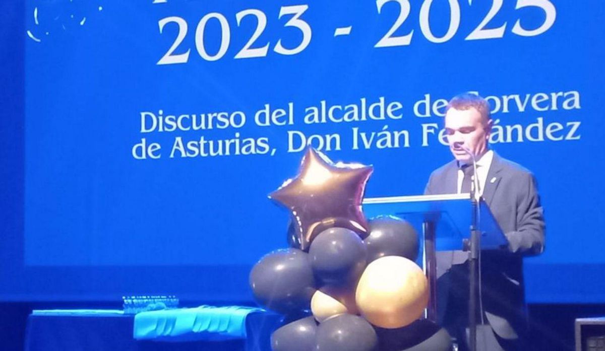 Iván Fernández, durante un instante de su discurso.