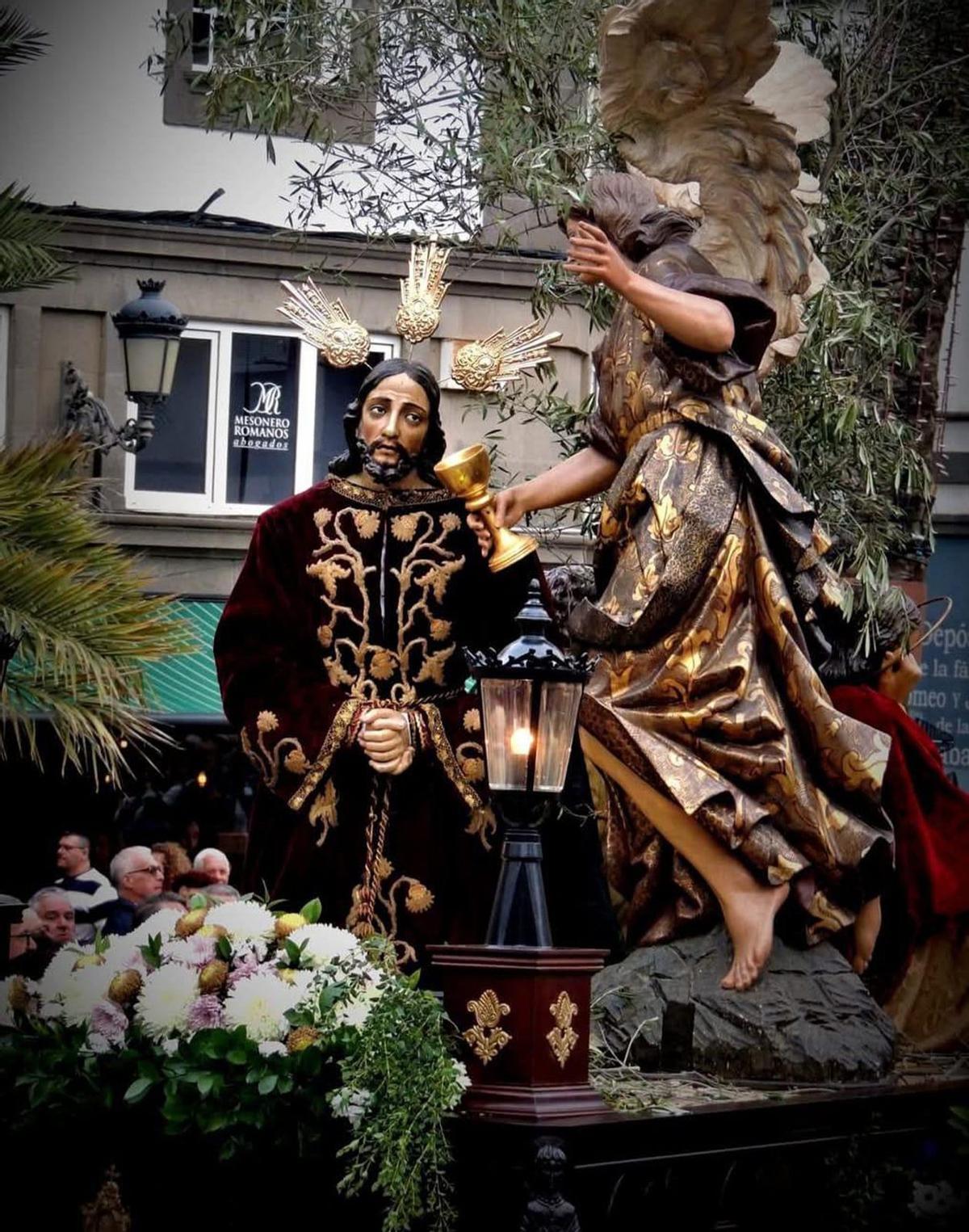 Imagen del Señor en el Huerto de los Olivos.