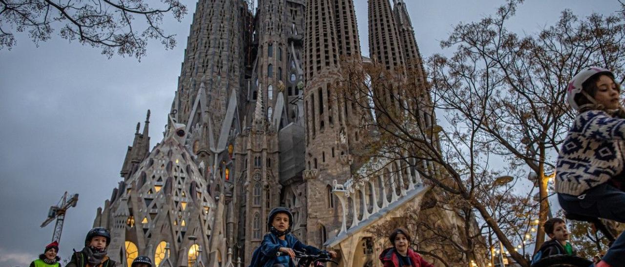 Vista del temple de la Sagrada Familia.