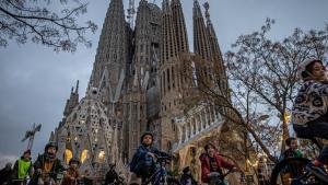 Vista del templo de la Sagrada Família.