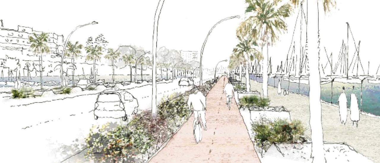 Imagen del proyecto para el Paseo Marítimo.