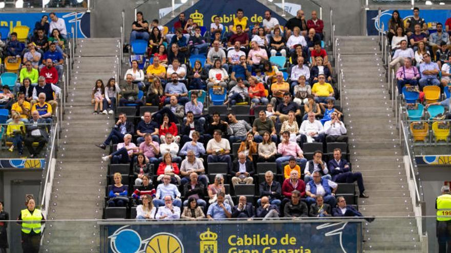 Imagen del palco, el pasado domingo, durante la disputa del Herbalife-Barça.