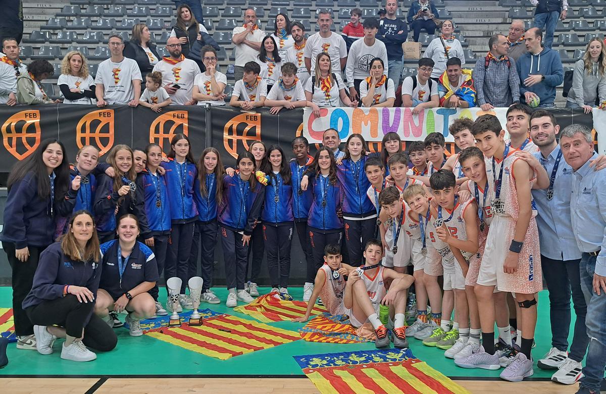 La Comunitat Valenciana es doble subcampeona de España de Minibasket.