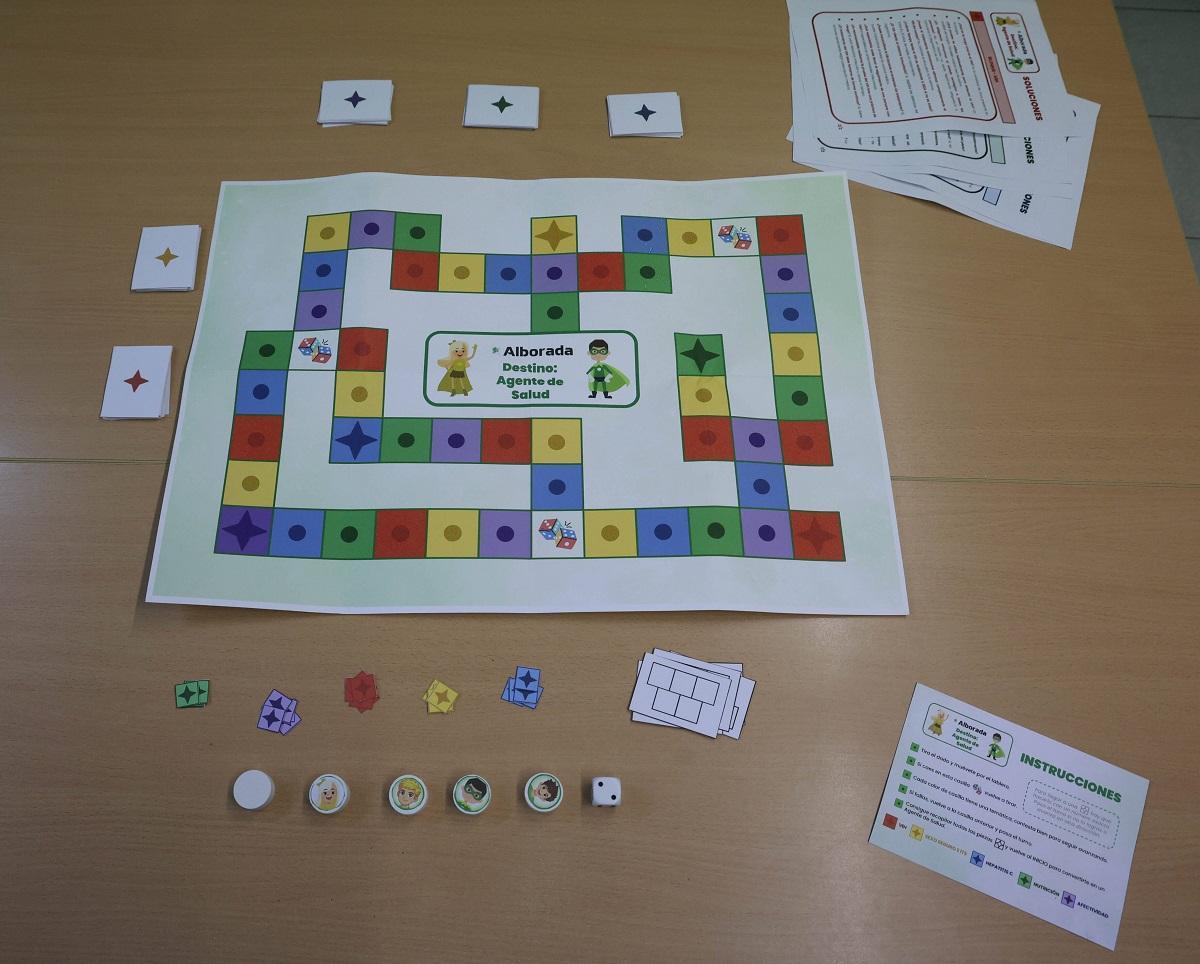 Prototipo del juego "Destino: agentes de salud", creado por el equipo de Alborada.