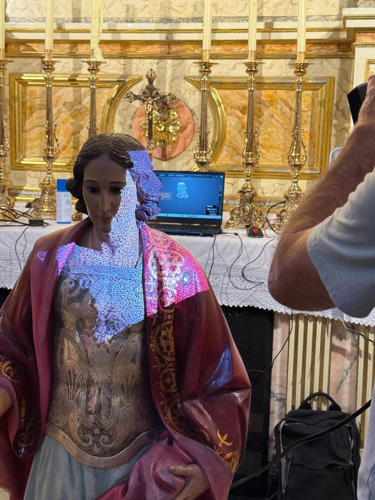 Escaneado digital en 3D de las imágenes patronales.