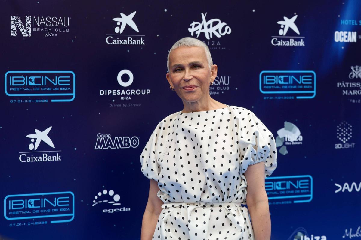 Antonia San Juan, en la alfombra roja de la gala de clausura de Ibicine.