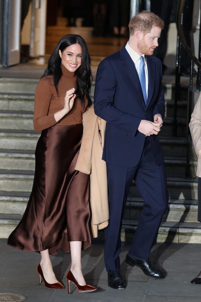 Meghan Markle y el príncipe Harry visitan la casa de Canadá en Londres