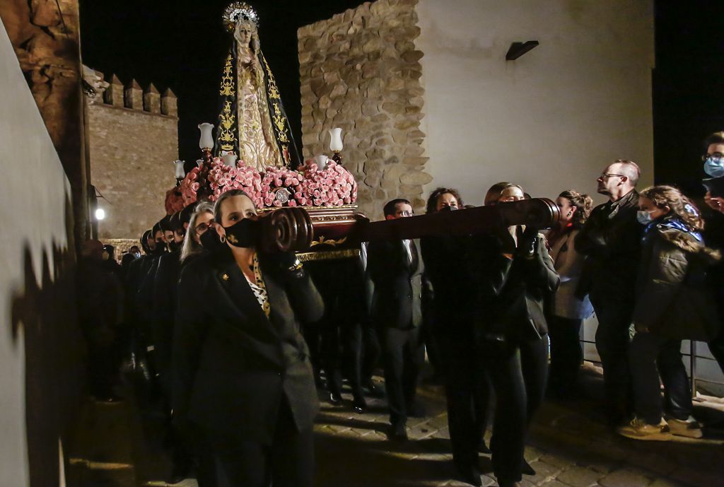 Semana Santa de Lorca 2022: Virgen de la Soledad del Paso Negro, iglesia y procesión